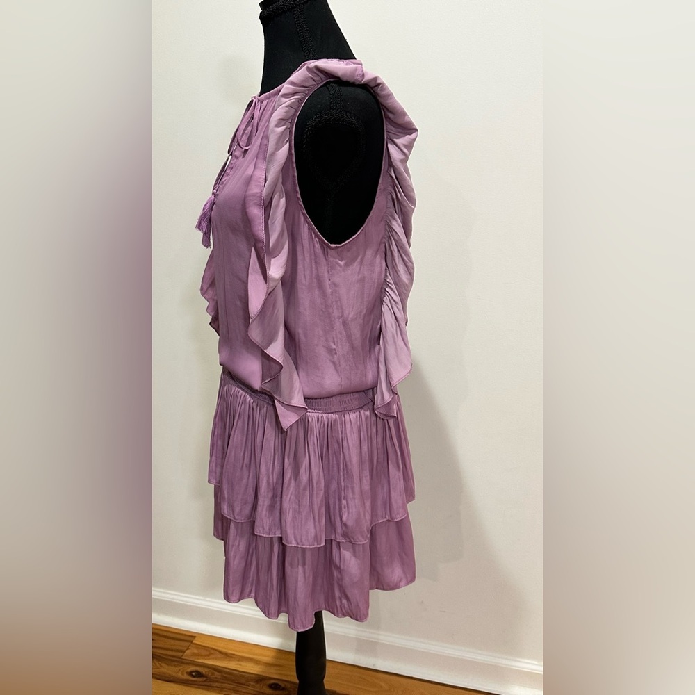 Mustard Seed. Lavender Ruffle Mini Dress - Picture 5 of 11